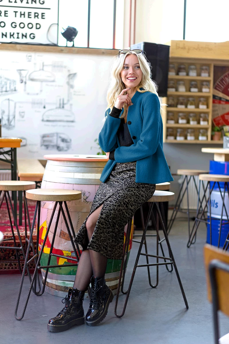 Boiled Wool Fabric | Aqua 5 Boiled Wool Fabric | Aqua - Image 3