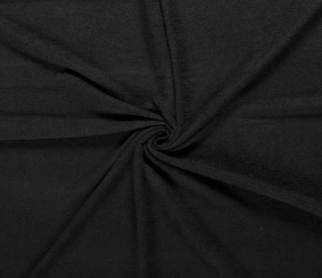 Terry Towelling Fabric | Black 3 Terry Towelling Fabric | Black