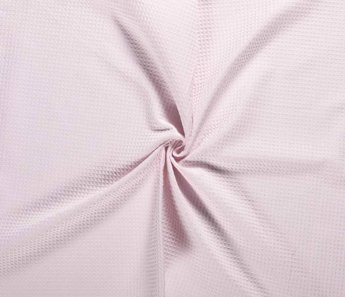 Cotton Waffle Fabric | Light / Palest Pink 3 Cotton Waffle Fabric | Light / Palest Pink