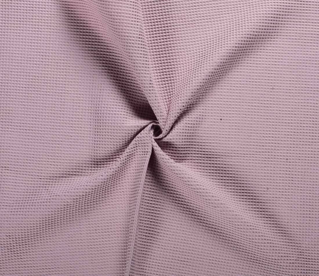 Cotton Waffle Fabric | Old Pink 3 Cotton Waffle Fabric | Old Pink