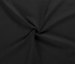 Cotton Waffle Fabric | Black