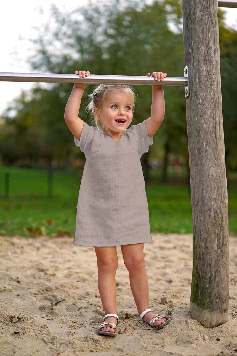 Double Gauze Fabric | Plain Sand 7 Double Gauze Fabric | Plain Sand - Image 5