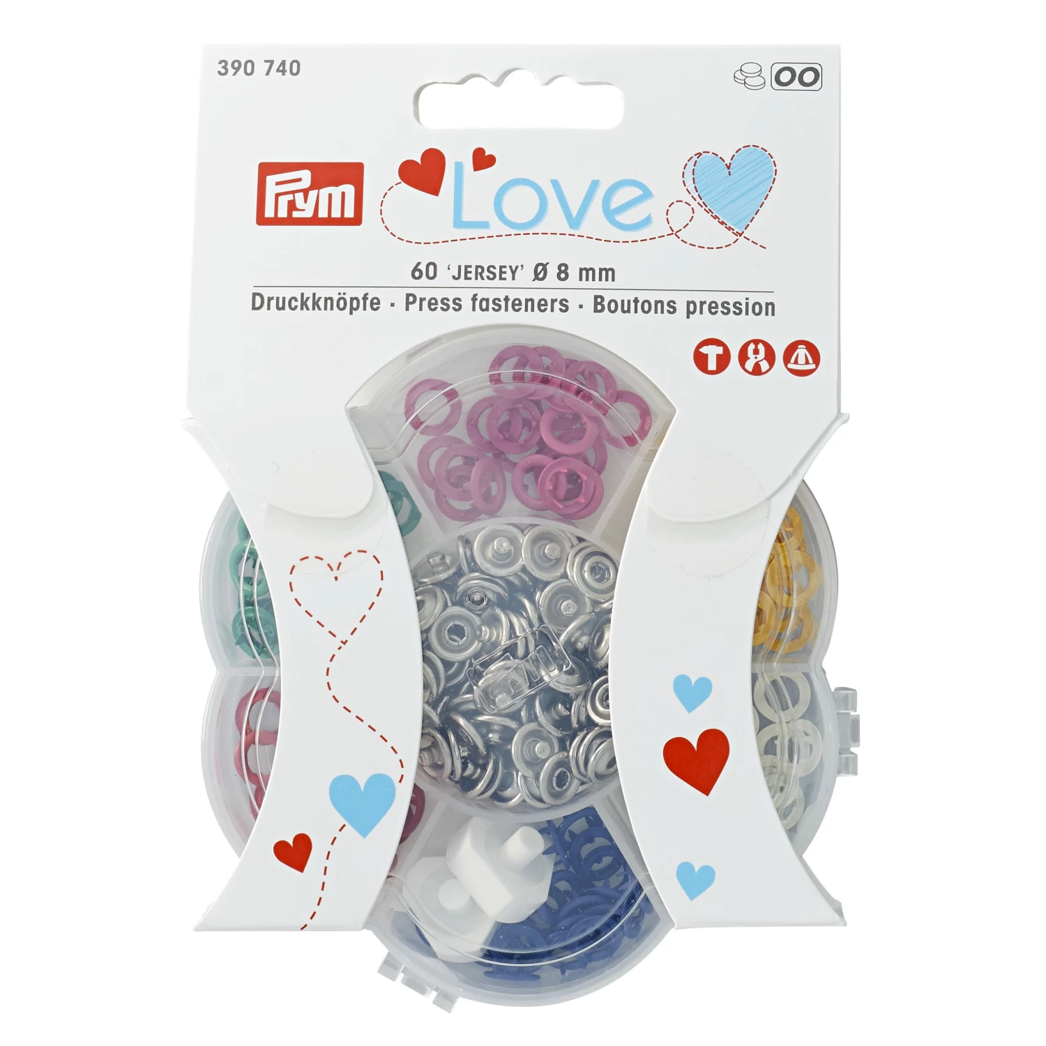 8mm, Jersey Ring Press Fasteners & Tool - Multipack | Prym Love 5 8mm, Jersey Ring Press Fasteners & Tool - Multipack | Prym Love - Image 3