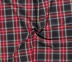 Premium Scottish Check Fabric Light Stretch | Black