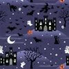 Castle Spooky Fabric | Castle Spooky Blue -Sewing Art A572 2 1