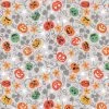 Castle Spooky Fabric | Spooky Pumpkins Light Grey -Sewing Art A574 1 1