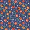 Castle Spooky Fabric | Spooky Pumpkins Blue -Sewing Art A574 2 1
