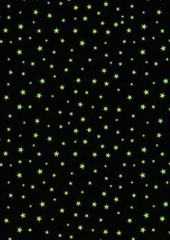 Haunted House Fabric | Glow In The Dark Stars Orange