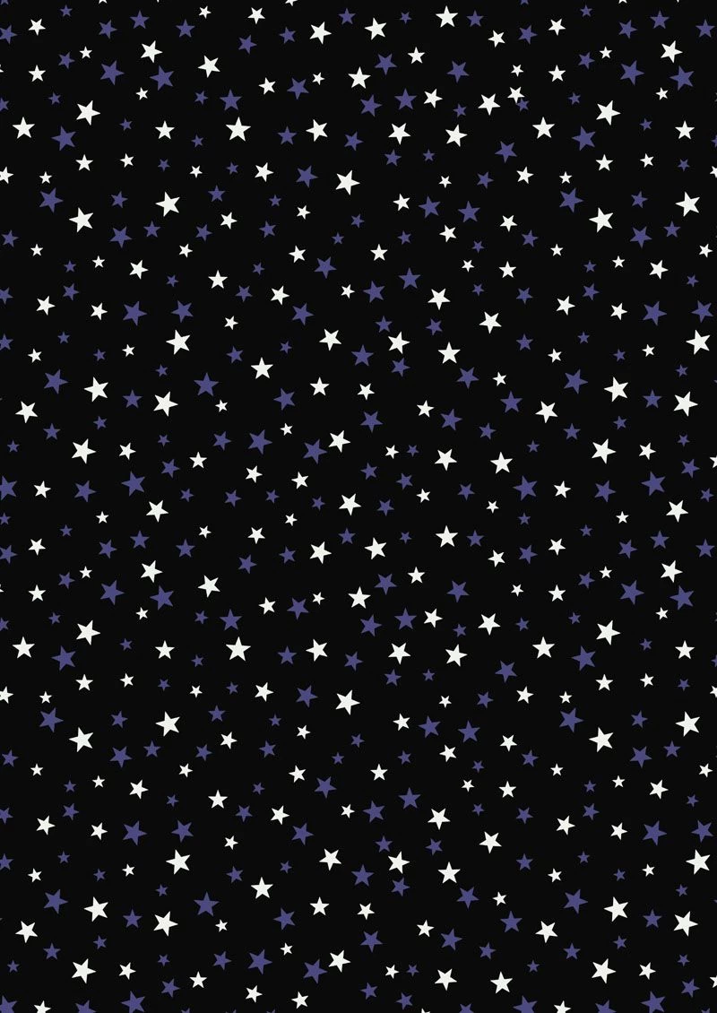 Haunted House Fabric | Glow In The Dark Stars Black 3 Haunted House Fabric | Glow In The Dark Stars Black