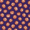 Haunted House Fabric | Glow In The Dark Pumpkin Purple -Sewing Art A601 2 1