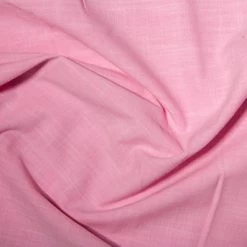 Linen Look Cotton Fabric | Pink
