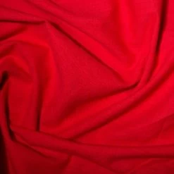 Linen Look Cotton Fabric | Red