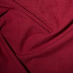 Linen Look Cotton Fabric | Wine
