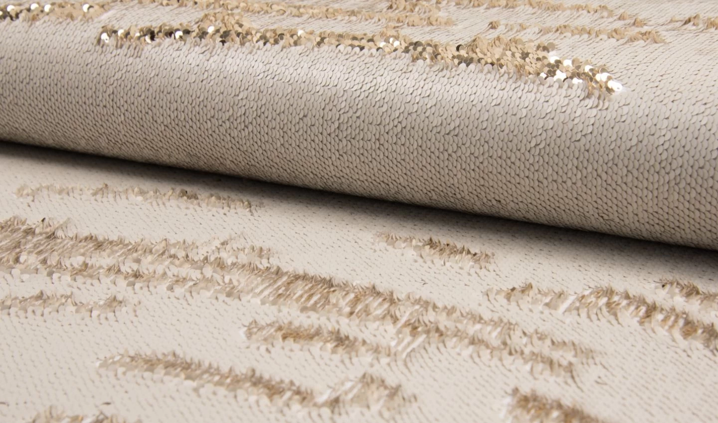 Cocktail Two Tone Sequin Fabric | Gold - Ecru 3 Cocktail Two Tone Sequin Fabric | Gold - Ecru
