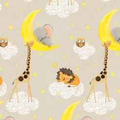 American Touch Flannel | Comfy Jungle Animals Tan