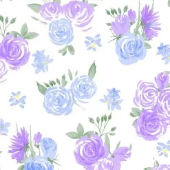 American Touch Flannel | Blue Roses