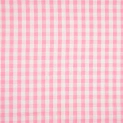 Seersucker Fabric | Large Check Rose