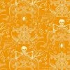 Midnight Haunt Halloween Fabric | Spooky Damask Pumpkin