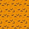 Midnight Haunt Halloween Fabric | Night Flight Terracotta -Sewing Art E107797 9784O 1