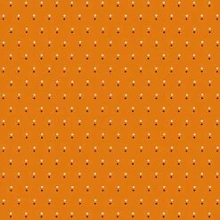 Midnight Haunt Halloween Fabric | Shadow Dot Orange