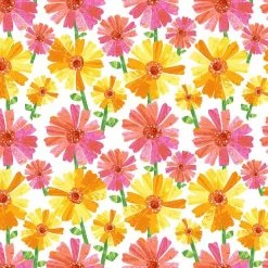 The Very Hungry Caterpillar Fabric | Flower Fancy White