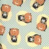 MODA Kitty Corn Fabric | Pumpkin Green -Sewing Art E107892 02 1