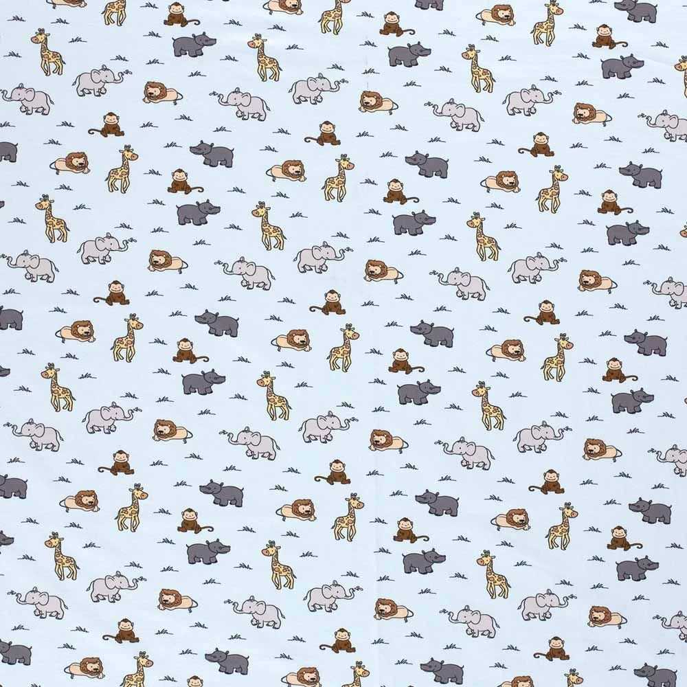 Cotton Rich Jersey Fabric | Charming Animals Blue 7 Cotton Rich Jersey Fabric | Charming Animals Blue - Image 5