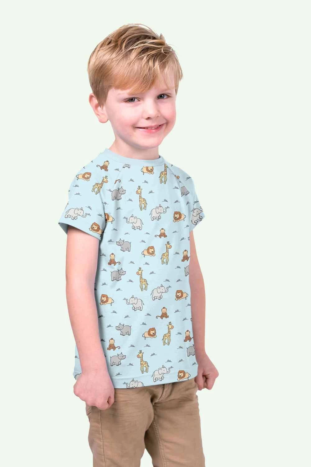 Cotton Rich Jersey Fabric | Charming Animals Blue 8 Cotton Rich Jersey Fabric | Charming Animals Blue - Image 6