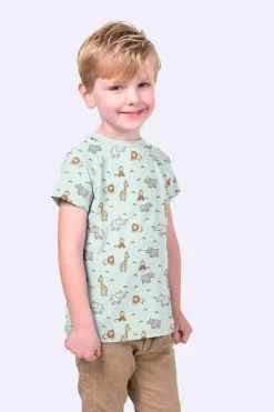 Cotton Rich Jersey Fabric | Charming Animals Mint -Sewing Art E108444 02 6