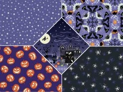Haunted House Fabric | Fat Quarter Pack 3 5 Haunted House Fabric | Fat Quarter Pack 3 -Sewing Art E108580 1