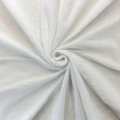 Double Gauze 3 Hole Design | White -Sewing Art E108919 03 1