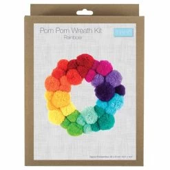 Pom Pom Wreath Kit | Multi 7 Pom Pom Wreath Kit | Multi -Sewing Art E109010 2