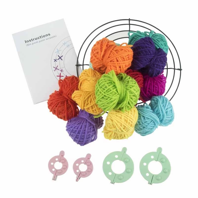 Pom Pom Wreath Kit | Multi 4 Pom Pom Wreath Kit | Multi - Image 2