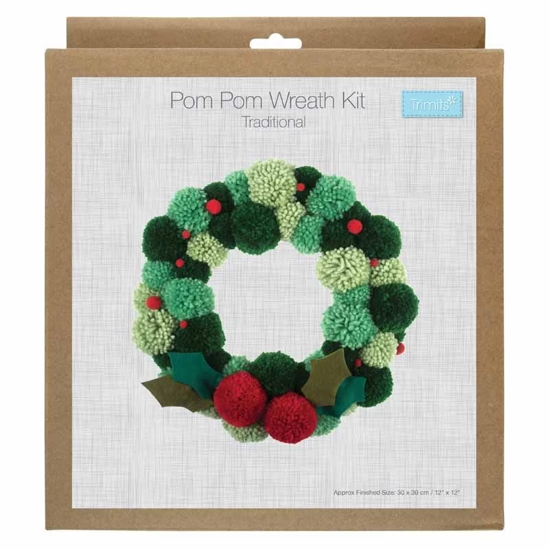 Pom Pom Wreath Kit | Festive Greens 5 Pom Pom Wreath Kit | Festive Greens - Image 3