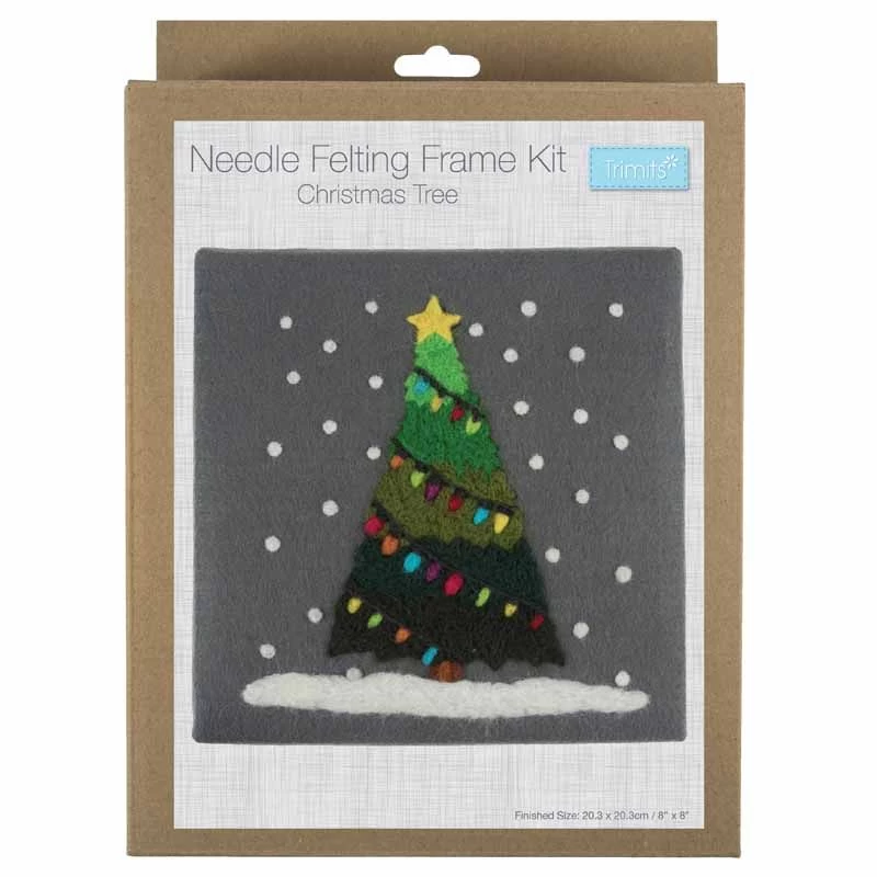 Needle Felting Kit With Frame | Christmas Tree 4 Needle Felting Kit With Frame | Christmas Tree - Image 2