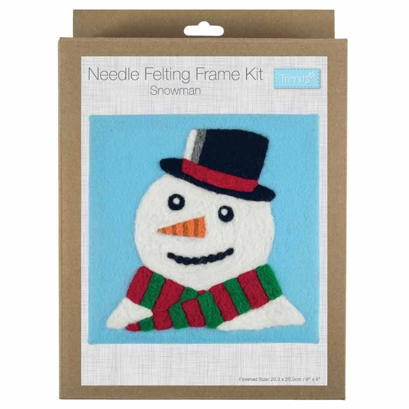 Needle Felting Kit With Frame | Snowman 4 Needle Felting Kit With Frame | Snowman - Image 2