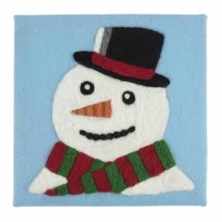 Needle Felting Kit With Frame | Snowman