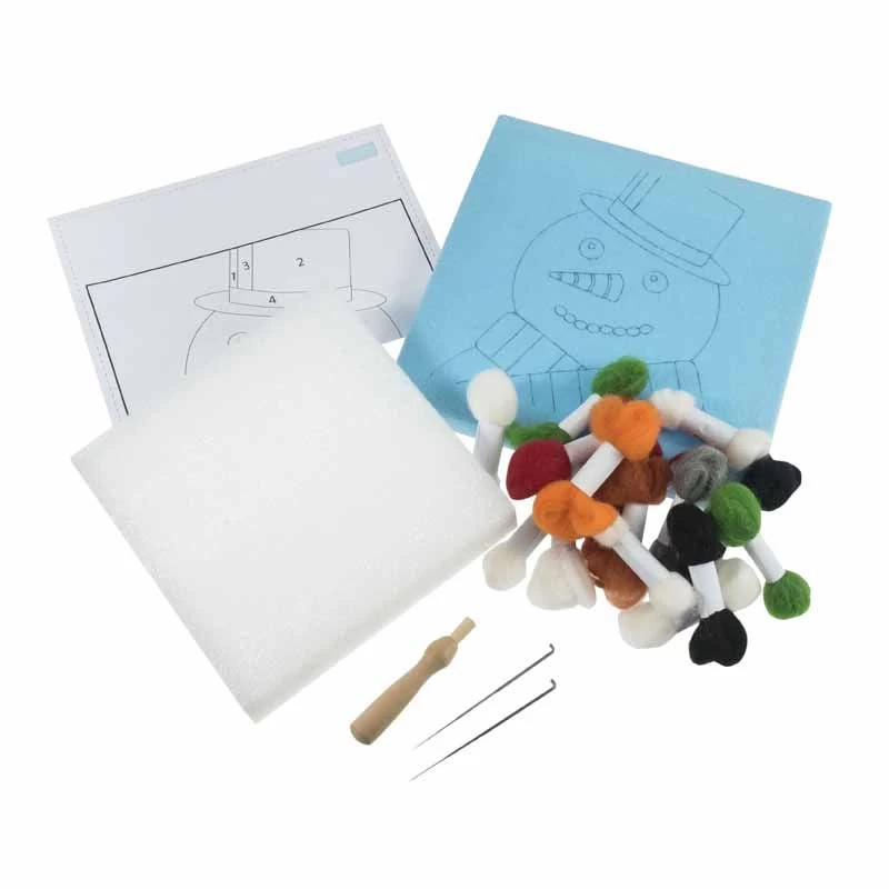 Needle Felting Kit With Frame | Snowman 5 Needle Felting Kit With Frame | Snowman - Image 3