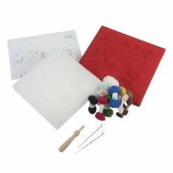 Needle Felting Kit With Frame | Ho Ho Ho -Sewing Art E109039 05 3