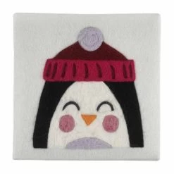 Needle Felting Kit With Frame | Penguin