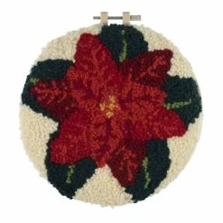Punch Needle Kit With Hoop | Poinsettia -Sewing Art E109040 01 2
