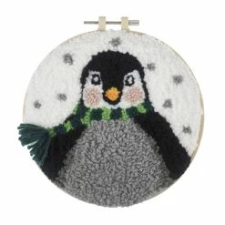 Punch Needle Kit With Hoop | Penguin