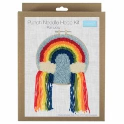 Punch Needle Kit With Hoop | Rainbow 7 Punch Needle Kit With Hoop | Rainbow -Sewing Art E109040 08 1