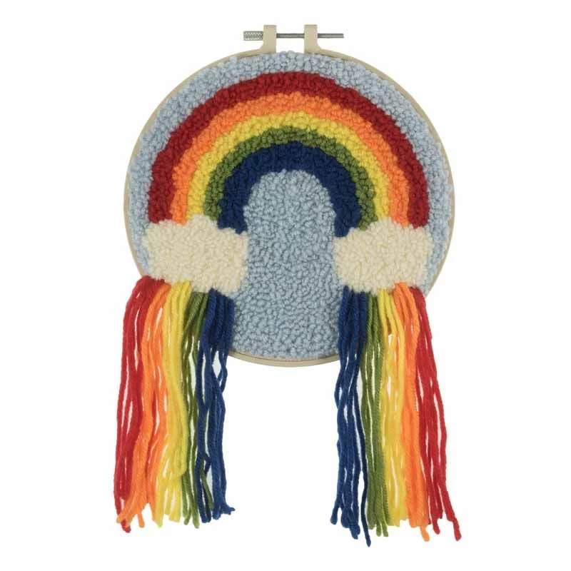 Punch Needle Kit With Hoop | Rainbow 4 Punch Needle Kit With Hoop | Rainbow - Image 2