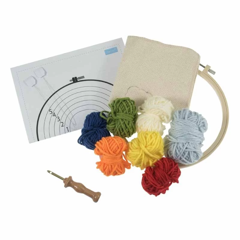 Punch Needle Kit With Hoop | Rainbow 3 Punch Needle Kit With Hoop | Rainbow