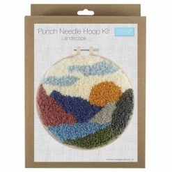 Punch Needle Kit With Hoop | Landscape -Sewing Art E109040 09 1