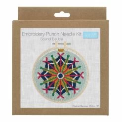 Embroidery Punch Needle Kit With Hoop | Scandi Bauble -Sewing Art E109041 02 1