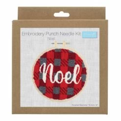 Embroidery Punch Needle Kit With Hoop | Noel 6 Embroidery Punch Needle Kit With Hoop | Noel -Sewing Art E109041 08 1