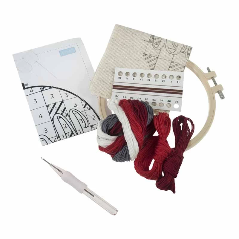 Embroidery Punch Needle Kit With Hoop | Noel 2 Embroidery Punch Needle Kit With Hoop | Noel