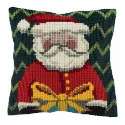 Cross Stitch Cushion Kit | Father Christmas -Sewing Art E109057 01 3